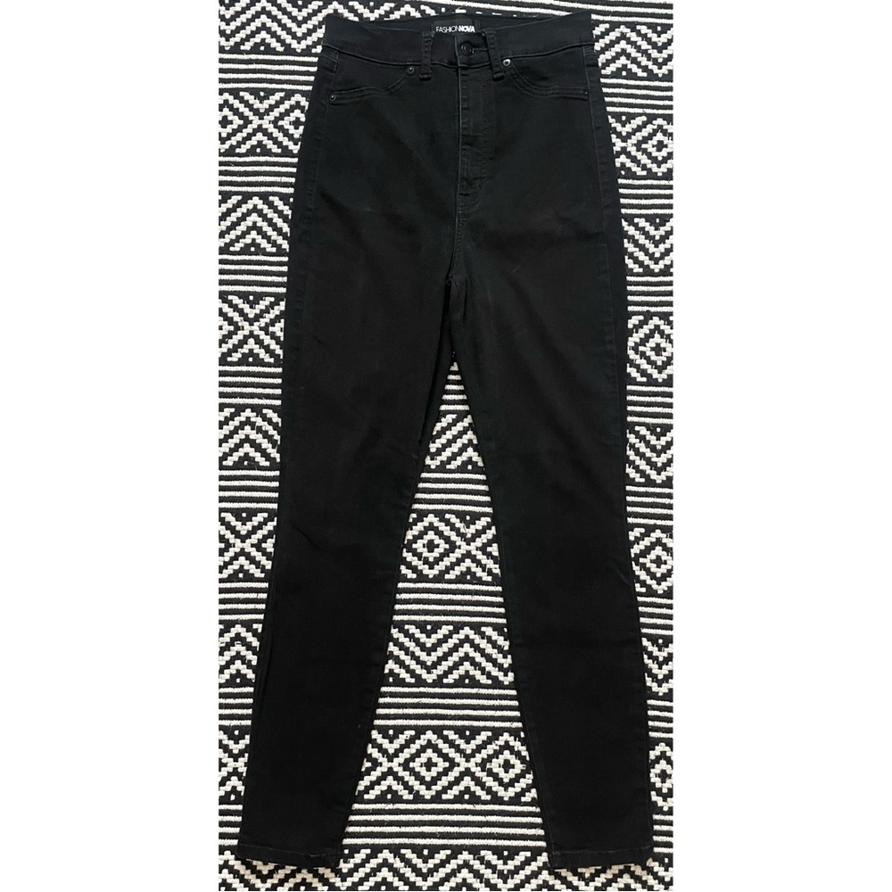 Fashion Nova Black Super High Rise Skinny Jeans - Picture 3 of 13